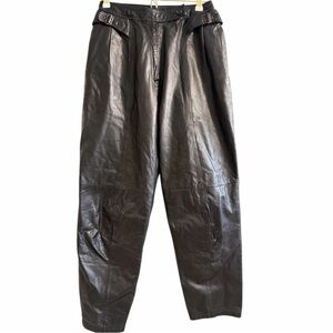 VTG Pia Rucci 100% Leather black Pants